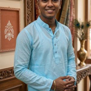 দেশি ধুতি পাঞ্জাবি । ডিপ পেস্ট কালার