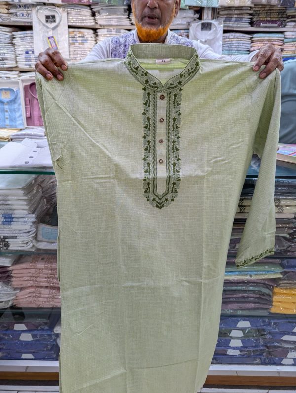 পাঞ্জাবি কোড ২৬০৫ জলপাই কালার - Image 2