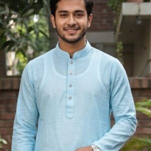 দেশি ধুতি পাঞ্জাবি । আকাশি কালার